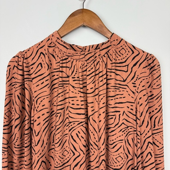 Nine West Animal Print Ruffle Swing Dress - Picture 7 of 8